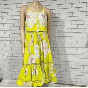 FARM Rio Neon Garden Cotton Midi Dress - women’s S